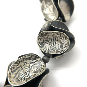 Etched Silver Statement Necklace-Necklaces-So Young Park-Pistachios