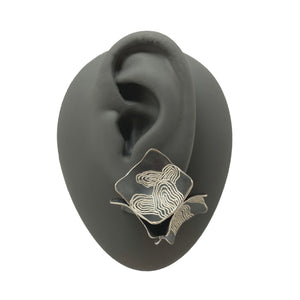 Etched Square Studs-Earrings-So Young Park-Pistachios