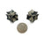 Etched Square Studs-Earrings-So Young Park-Pistachios