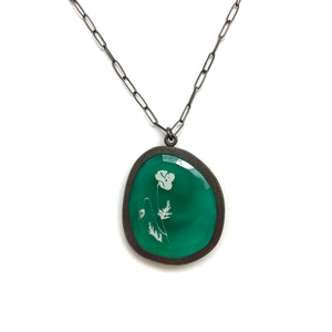 Faceted Green Onyx Necklace-Necklaces-Kelly Jean Conroy-Pistachios