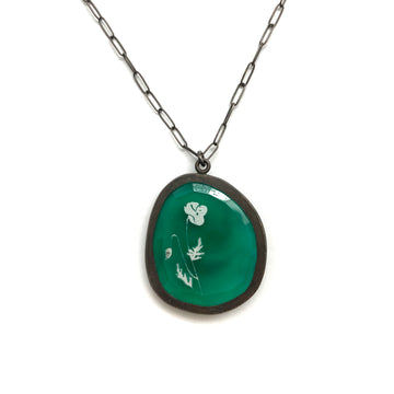 Faceted Green Onyx Necklace