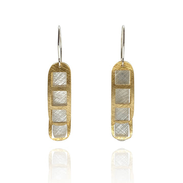 Film Strip Earrings - Silver/Gold