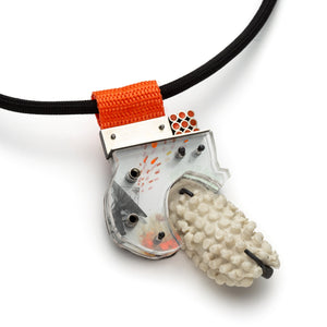 Fires Brooch Pendant-Necklaces-Mélanie Denis-Pistachios