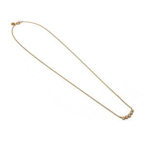 Five Diamond Gold Necklace-Necklaces-Yasuko Azuma-Pistachios