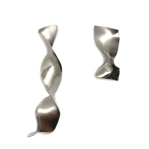 Flamenco Silver Earrings-Earrings-Theodora Daraklitsa-Pistachios