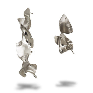 Flamenco Silver Earrings-Earrings-Theodora Daraklitsa-Pistachios