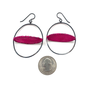 Floating Horizontal Pink Earrings-Earrings-Myung Urso-Pistachios