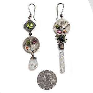 Floating Opal Earrings - Pistachios