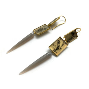 Floral Agate Drop Earrings-Rings-Anna Bankuti-Pistachios