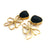 Floral Black Tourmaline Earrings-Earrings-Emily Rogstad-Pistachios