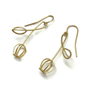 Botanical Bloom Gold Earrings-Earrings-Liaung-Chung Yen-Pistachios