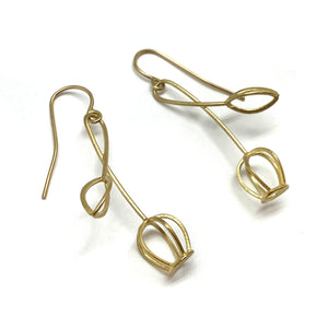 Botanical Bloom Gold Earrings-Earrings-Liaung-Chung Yen-Pistachios
