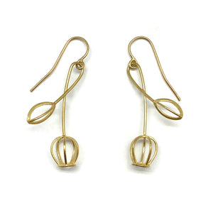 Botanical Bloom Gold Earrings-Earrings-Liaung-Chung Yen-Pistachios