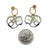 Floral Gold and Oxidized Sterling Silver Earrings-Earrings-Anna Krol-Pistachios