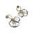 Floral Gold and Oxidized Sterling Silver Earrings-Earrings-Anna Krol-Pistachios