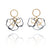 Floral Gold and Oxidized Sterling Silver Earrings-Earrings-Anna Krol-Pistachios