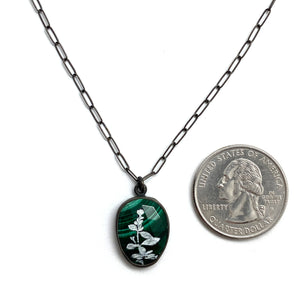 Floral Malachite Necklace-Necklaces-Kelly Jean Conroy-Pistachios