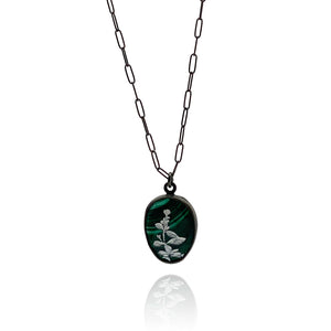 Floral Malachite Necklace-Necklaces-Kelly Jean Conroy-Pistachios