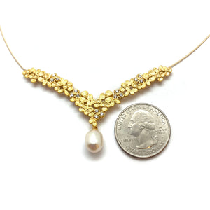 Floral Pearl V Collar-Necklaces-Bernd Wolf-Pistachios