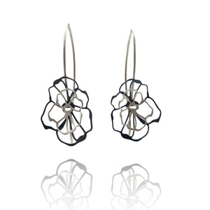 Floral Sterling Silver Drops-Earrings-Anna Krol-Pistachios