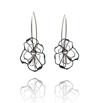 Floral Sterling Silver Drops