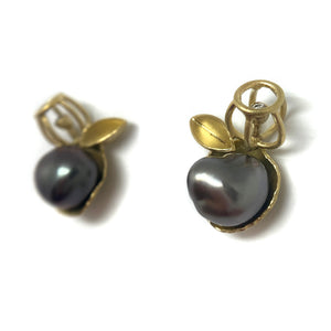 Flourishing Keshi Pearl Stud Earrings-Earrings-Liaung-Chung Yen-Pistachios