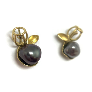 Flourishing Keshi Pearl Stud Earrings-Earrings-Liaung-Chung Yen-Pistachios