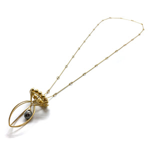 Flourishing Pearl Pendant Necklace-Necklaces-Liaung-Chung Yen-Pistachios