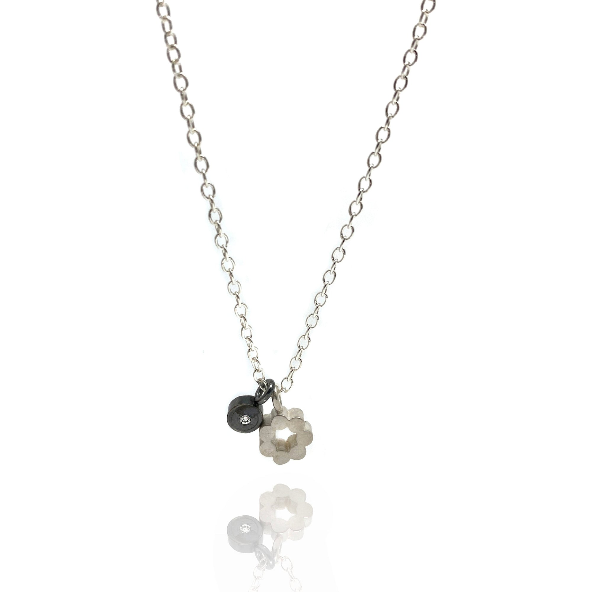 Flower & Dot Necklace-Necklaces-Elisa Bongfeldt-Pistachios