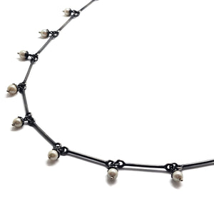 Flower Pearl Droplet Necklace-Necklaces-Liz Clark-Pistachios