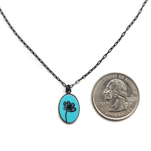 Flower Turquoise Necklace-Necklaces-Kelly Jean Conroy-Pistachios