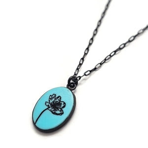 Flower Turquoise Necklace-Necklaces-Kelly Jean Conroy-Pistachios