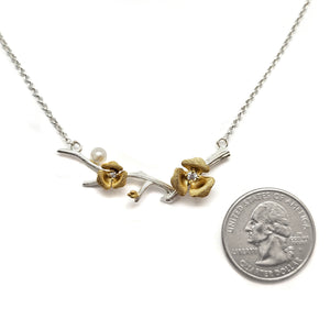 Flower and Branch Necklace-Necklaces-Manali Shinde-Pistachios