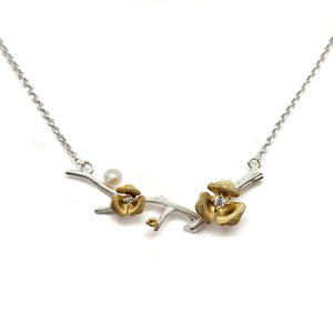 Flower and Branch Necklace-Necklaces-Manali Shinde-Pistachios