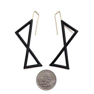Folded Angle Earrings-Earrings-Joanne Grimonprez-Pistachios