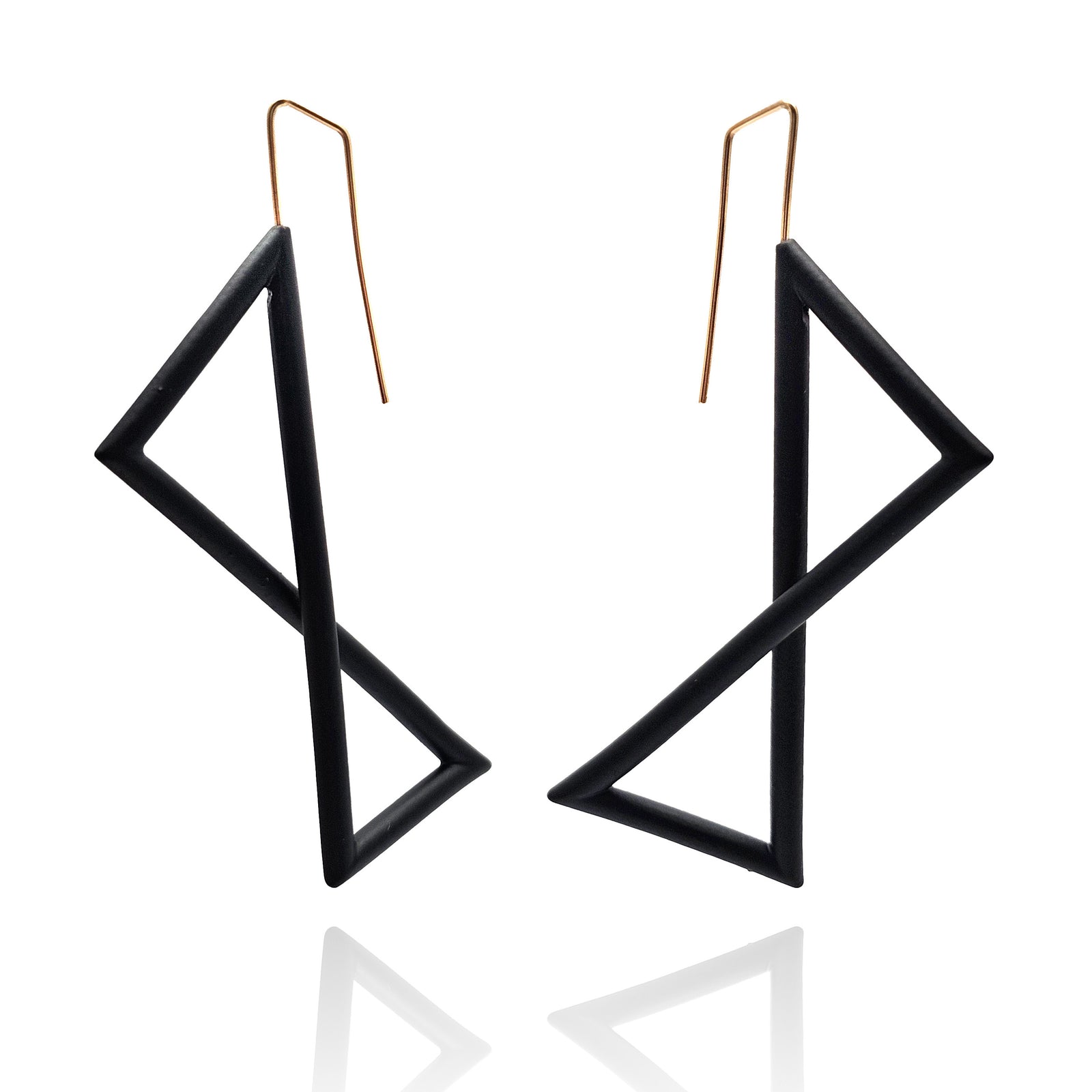 Folded Angle Earrings - Pistachios