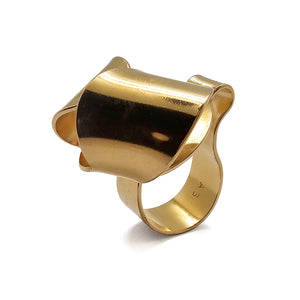 Folded Gold Statement Ring