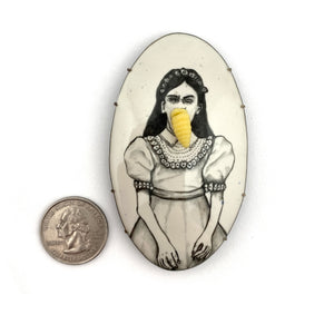 For You, Only Words of Love Brooch-Pins-Esteban Erosky-Pistachios