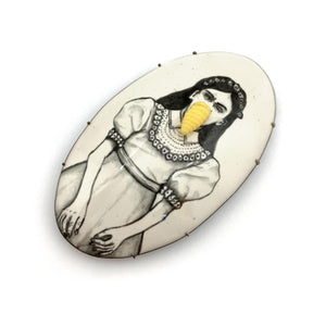 For You, Only Words of Love Brooch-Pins-Esteban Erosky-Pistachios