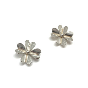 Four Leaf Clover Stud Earrings-Earrings-Huiyu Chiu-Pistachios