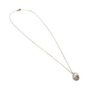 Freshwater Pearl and Diamond Necklace-Necklaces-Mizuki Shinkai-Pistachios