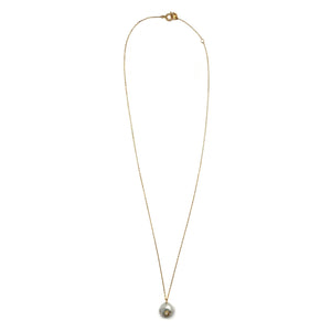 Freshwater Pearl and Diamond Necklace-Necklaces-Mizuki Shinkai-Pistachios