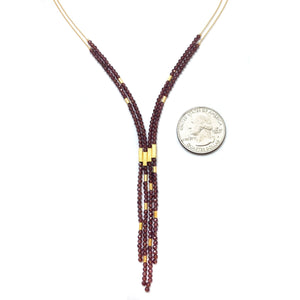 Garnet Drop Necklace-Necklaces-Bernd Wolf-Pistachios