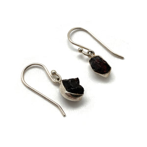 Garnet and Silver Earrings-Earrings-Julia Cabral-Pistachios