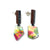 Geometric Black and Rainbow Earrings-Earrings-Karen Vanmol-Pistachios