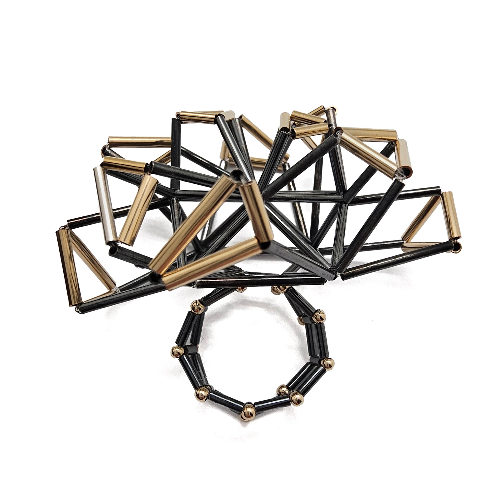 Geometric Cocktail Ring-Rings-Emilie Pritchard-Pistachios