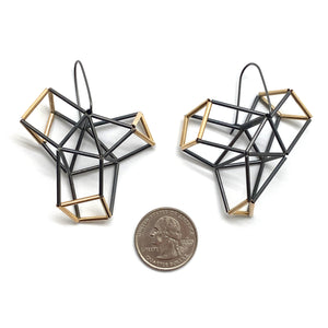Geometric Crossed Earrings-Earrings-Emilie Pritchard-Pistachios