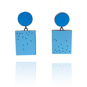 Geometric Earrings - Blue on Blue-Earrings-Karen Vanmol-Pistachios