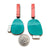 Geometric Earrings - Coral and Teal-Karen Vanmol-Pistachios