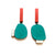 Geometric Earrings - Coral and Teal-Karen Vanmol-Pistachios